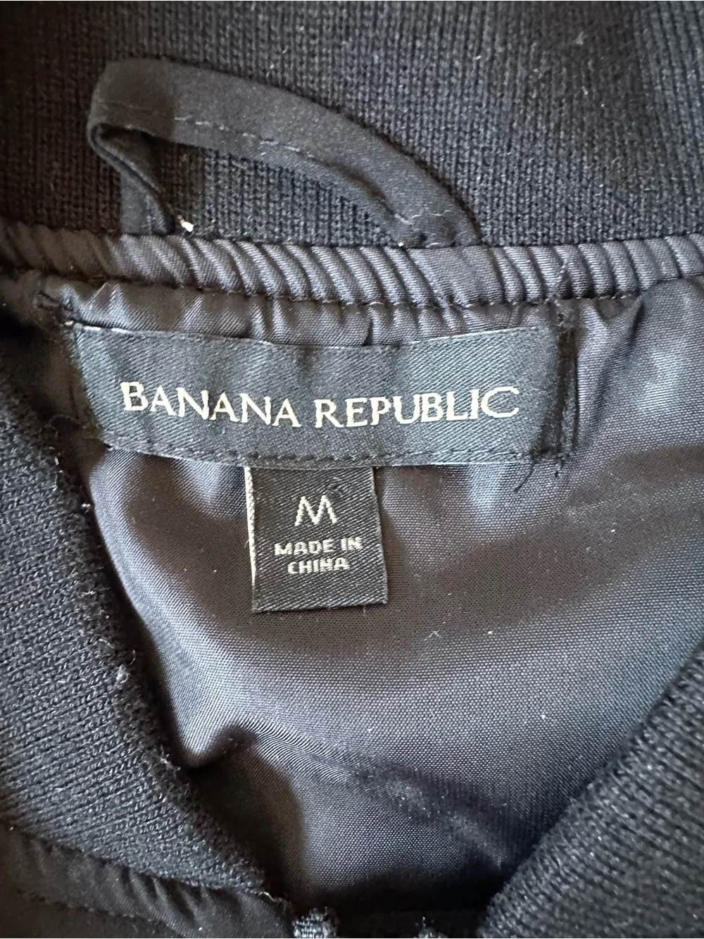 Banana Republic Black Bomber Jacket